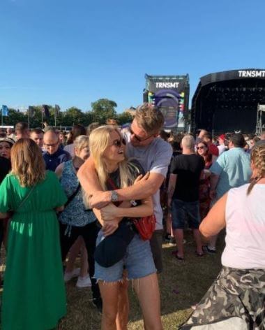 Kristoffer Ajer with his girlfriend Marte Kopp during the TRNSMT festival.